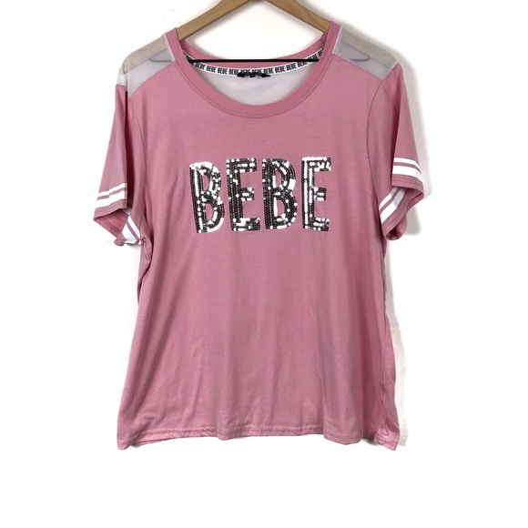bebe Tops - Bebe sport Sequin women’s plus size pink top 2X